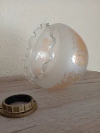 5 tulipas de cristal decorado oro