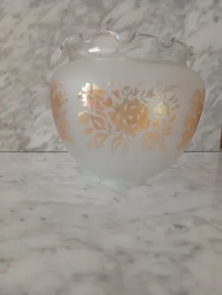 5 tulipas de cristal decorado oro