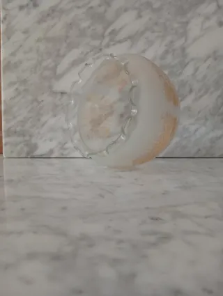 5 tulipas de cristal decorado oro