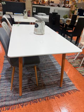 Mesa auxiliar comedor/cocina madera y metal