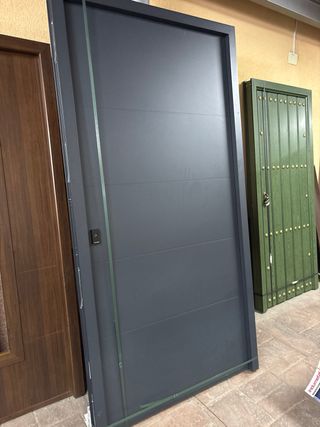 Puerta aluminio diseño moderno acorazada