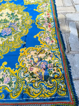 Antico tappeto in seta e cotone 220x280