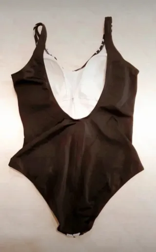 Costume intero donna fantasia bianco nero