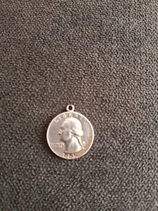 Moneda Cuarto de Dólar Plata 1955