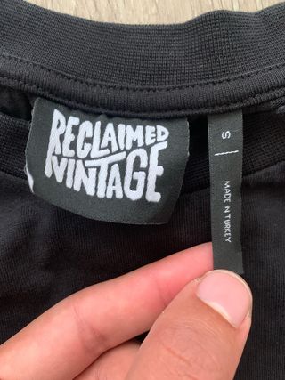 Camiseta Reclaimed Vintage Negra Talla S