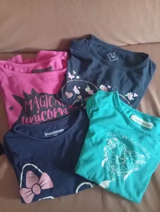 Lote 4 Camisetas Niña