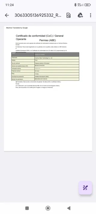 Patinete Eléctrico Plegable
