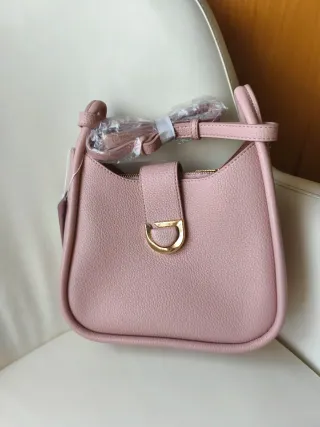 Bolso bandolera rosa palo mujer