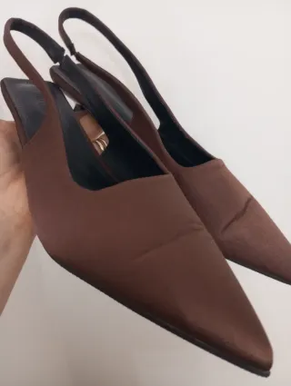 Scarpe slingback marroni eleganti