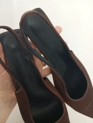 Scarpe slingback marroni eleganti