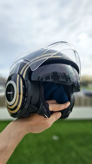 Casco Moto SHARK Scooter Negro/Dorado