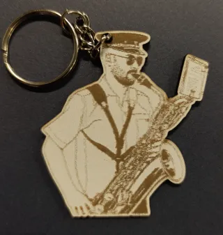 Porta-chaves personalizado com saxofonista