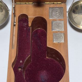 Bilancia per Diamanti D'epoca Custodia in Legno