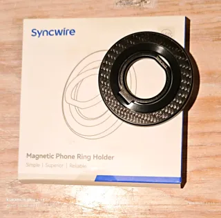 Soporte anillo MagSafe 360° fibra  carbono iPhone