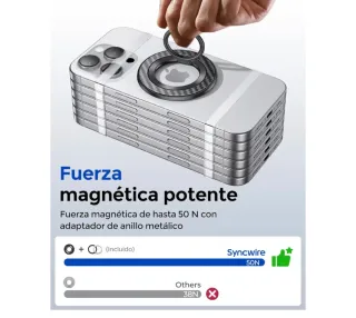 Soporte anillo MagSafe 360° fibra  carbono iPhone
