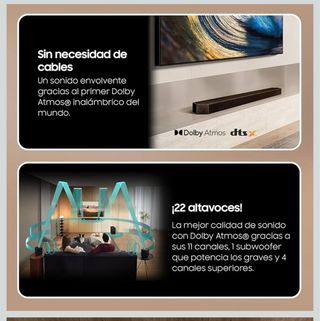 Barra de sonido con altavoces