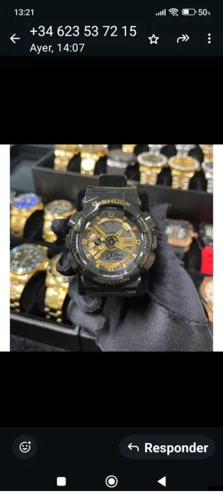 Reloj Casio G-Shock Negro y Dorado