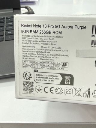 Xiaomi Redmi Note 13 Pro 5G 256GB /negro/morado