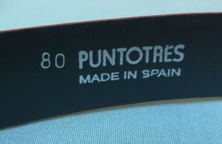 CINTURÓN HOMBRE BEIGE DE PIEL "PUNTOTRES".TALLA 80