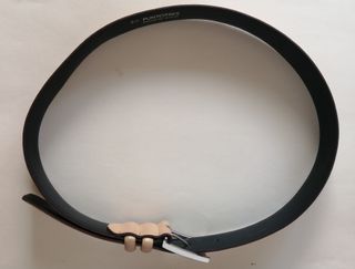 CINTURÓN HOMBRE BEIGE DE PIEL "PUNTOTRES".TALLA 80