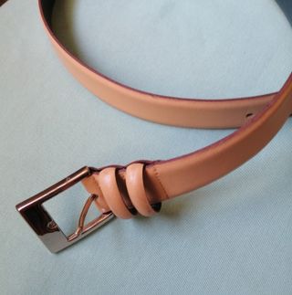 CINTURÓN HOMBRE BEIGE DE PIEL "PUNTOTRES".TALLA 80