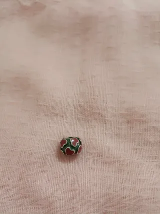 Estilo Pandora Plata y Corazones Rosas