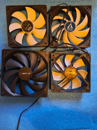 Lote 4 Ventiladores PC ARCTIC, NOX, UNYKA