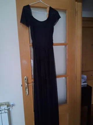Vestido de fiesta negro largo