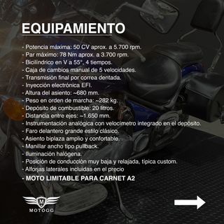 KAWASAKI VN 900 CLASSIC - 2010, 5868km y GARANTÍA