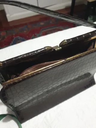 Bolso vintage imitación cocodrilo