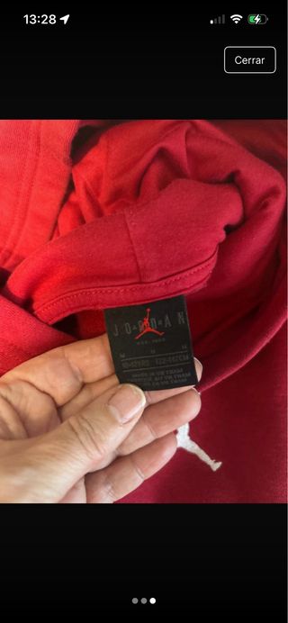 Sudadera Jordan Niño Talla M Roja