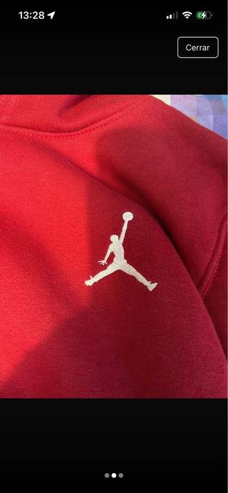 Sudadera Jordan Niño Talla M Roja