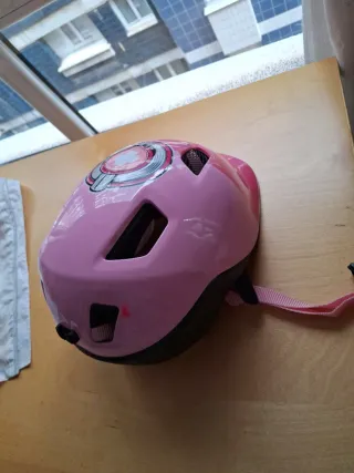 Casco rosa Btwin para bici talla s 53-56 cm