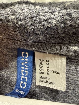 Sudadera con capucha H&M gris jaspeado