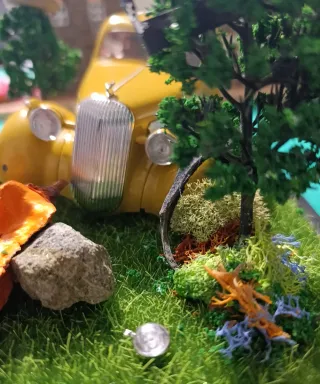 Diorama Coche Tintín Escala 1/24