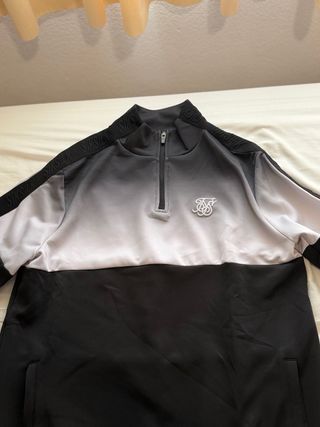 Sudadera SikSilk media cremallera degradado