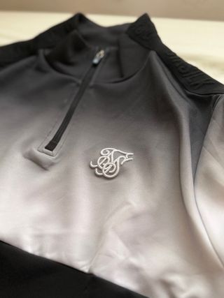 Sudadera SikSilk media cremallera degradado