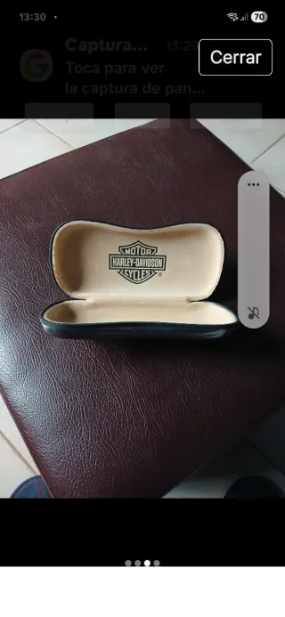 Caja Gafas Harley Davidson Negra