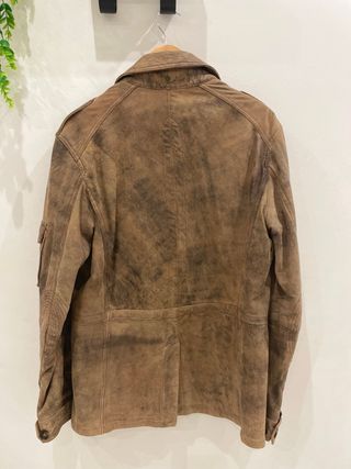 Chaqueta de piel Massimo Dutti marrón