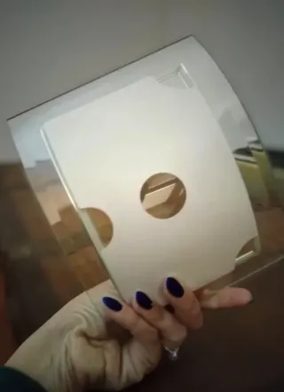 Portafoto moderno curvo metallo e vetro