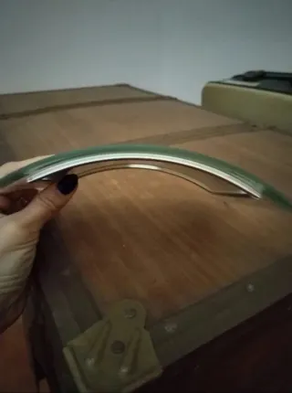 Portafoto moderno curvo metallo e vetro