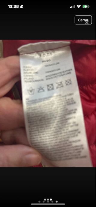 Plumífero Jott niño talla 10-12