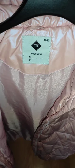 Abrigo acolchado niña rosa
