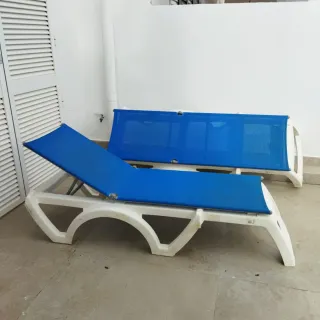 Hamacas de piscina azules (2 unidades)