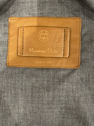 Chaqueta de piel Massimo Dutti Marrón