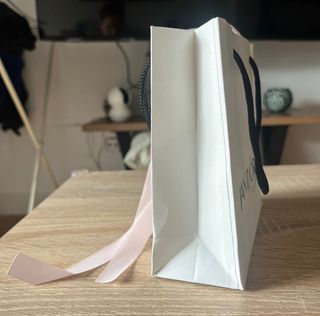 Bolsa de regalo Pandora con lazo rosa