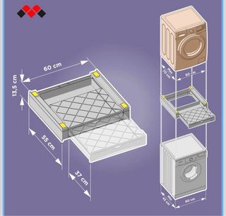 Bandeja unión lavadora y secadora