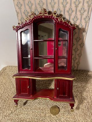 Mobile per casa bambole mogano