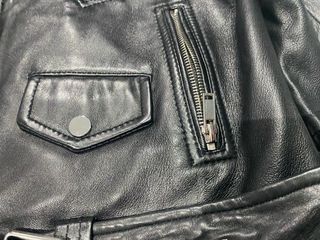 Cazadora Biker Zara Mujer Piel Negra