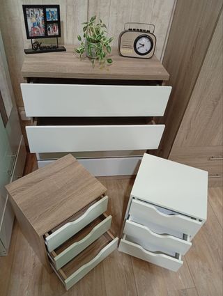 Pack dormitorio: Cómoda y mesitas